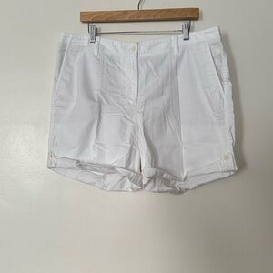 Talbots White Chino Shorts With Pockets Size 16 Classic Preppy Beachy Nautical